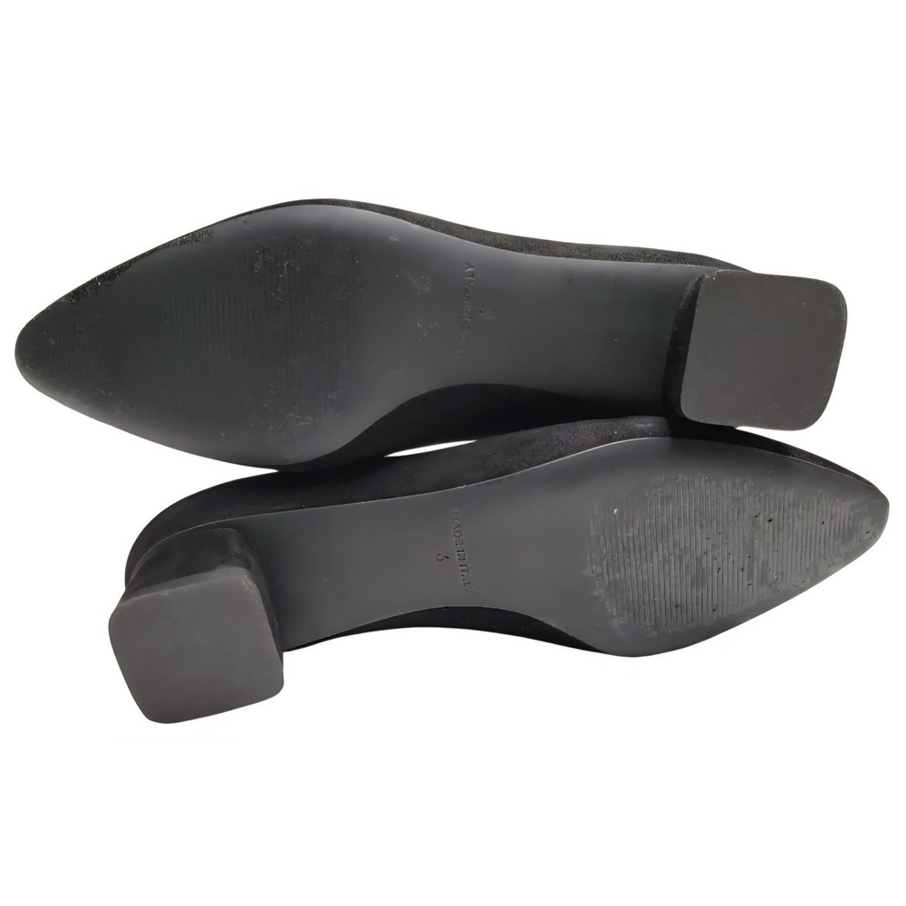 EVERLANE Vintage Style  Black Suede High Heels Pumps Size 6 - Picture 8 of 9